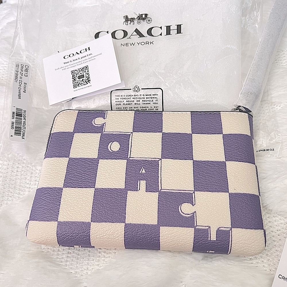 NWT COACH CHECKERBOARD WRISTLET